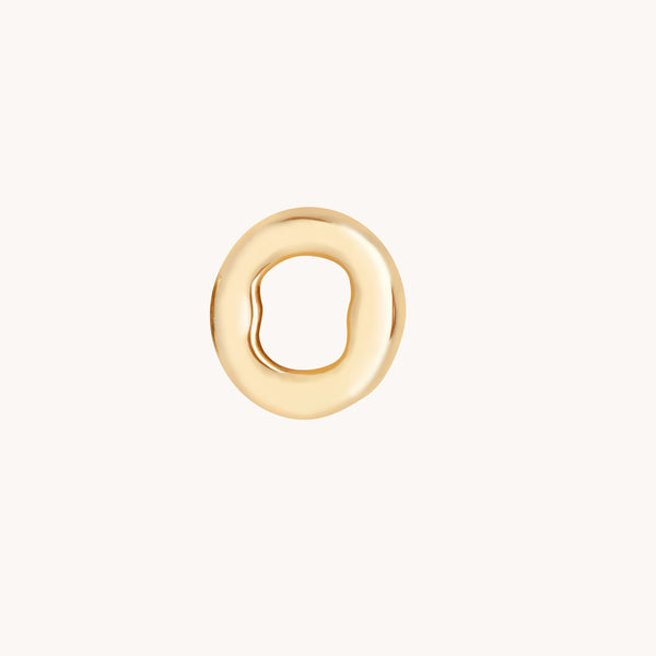 O Initial Click Charm in Solid Gold-Astrid & Miyu