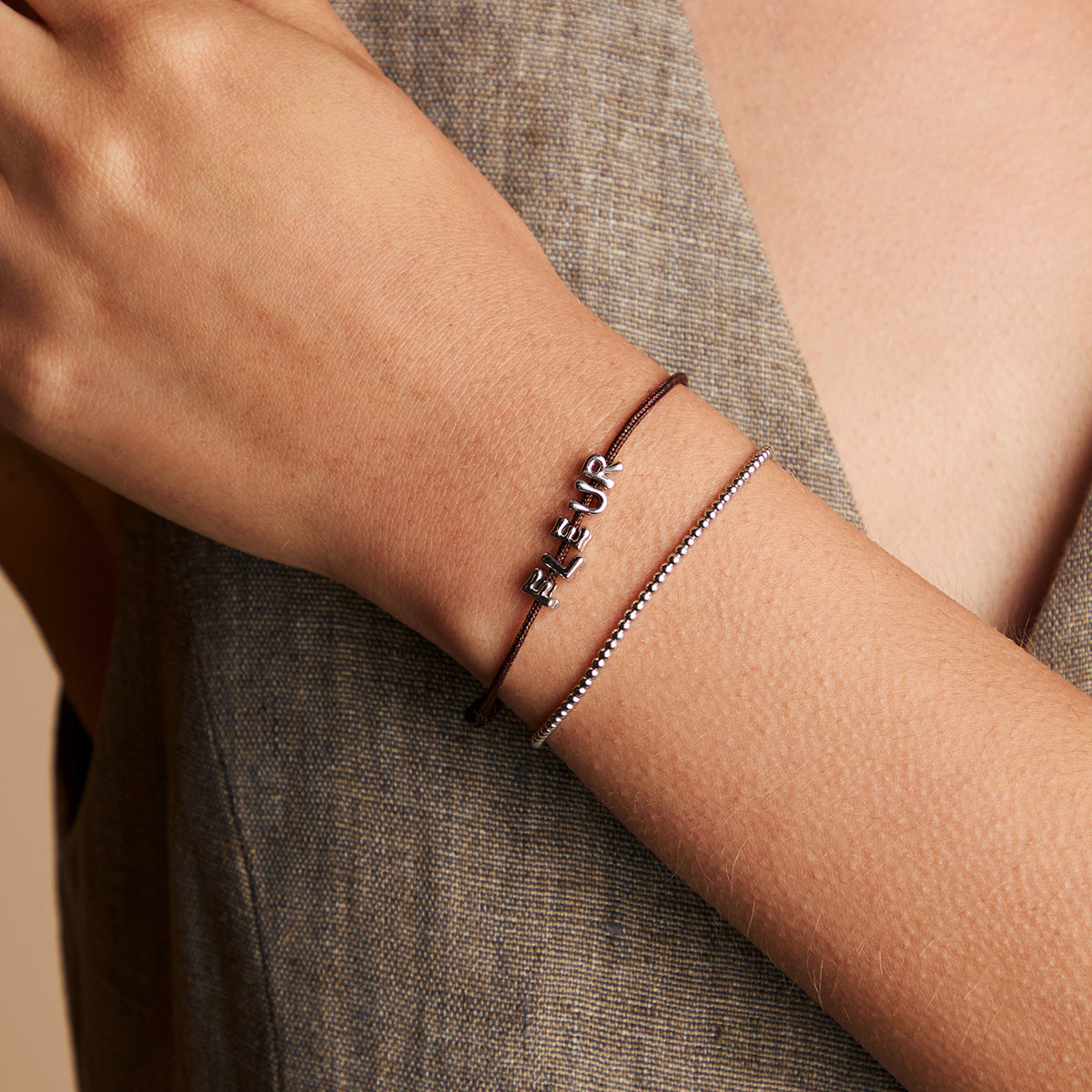 R Initial Click Charm in Solid White Gold-Astrid & Miyu