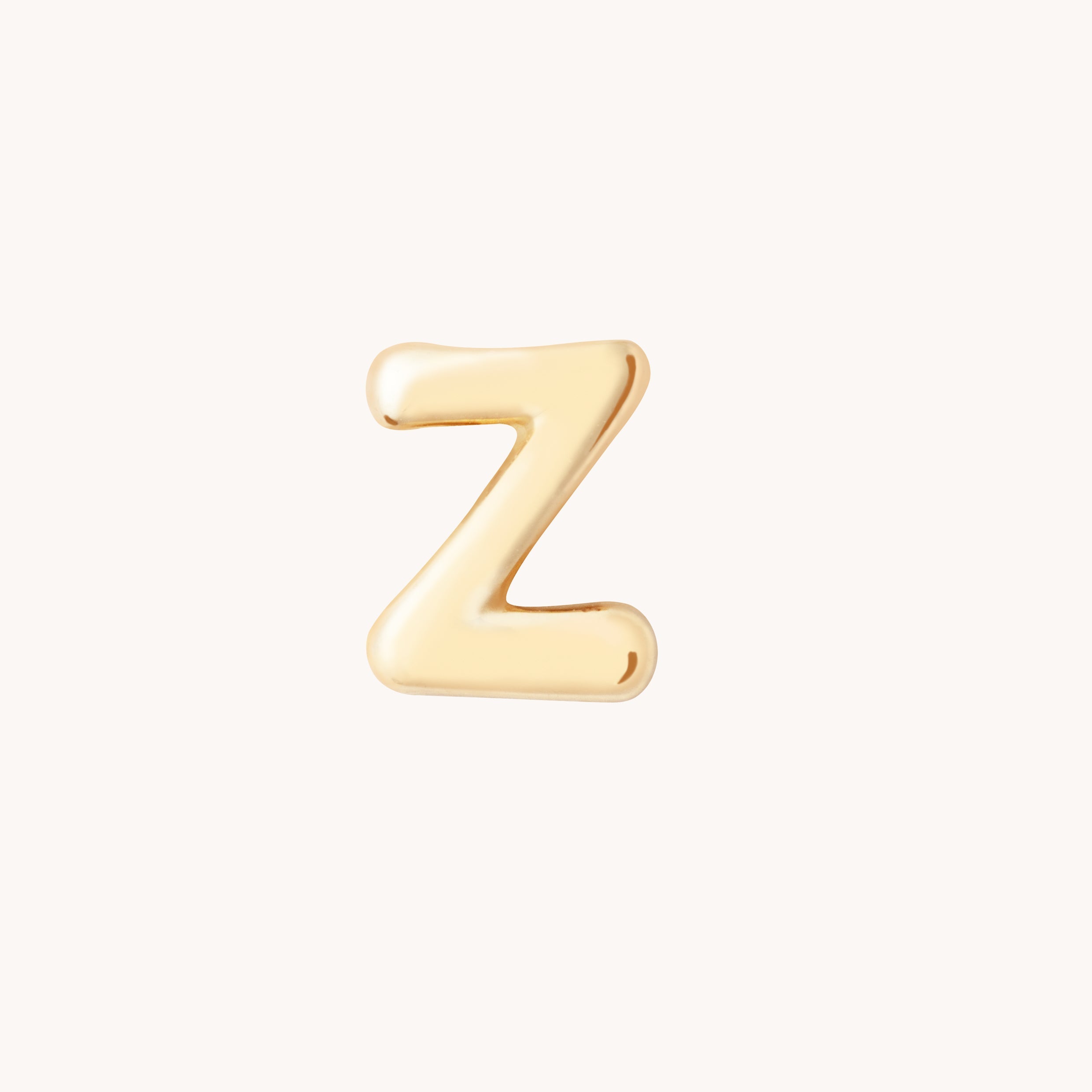 Z Initial Click Charm in Solid Gold-Astrid & Miyu