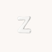 Z Initial Click Charm in Solid White Gold-Astrid & Miyu