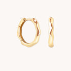 Molten Hoops in Solid Gold