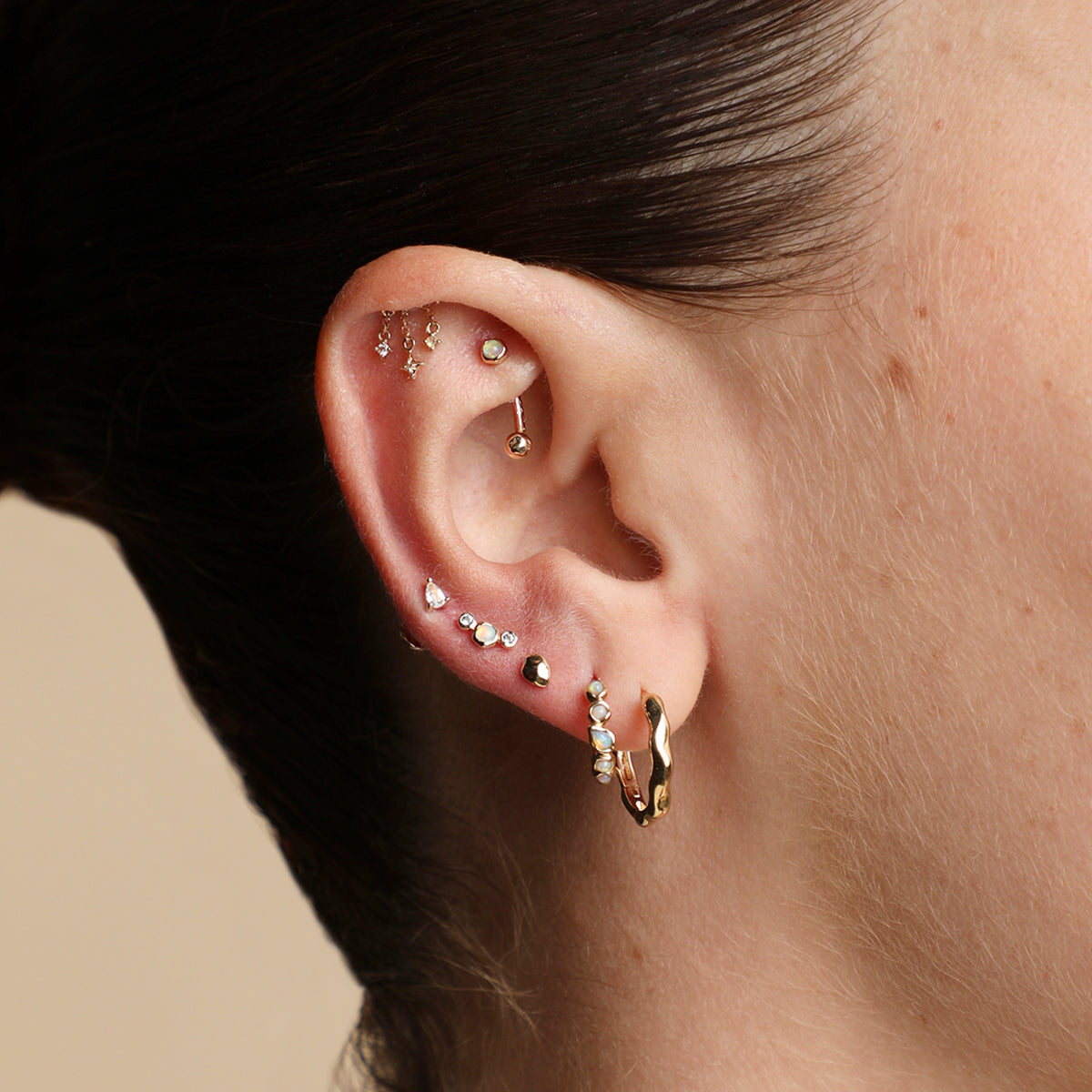 Molten Hoops in Solid Gold