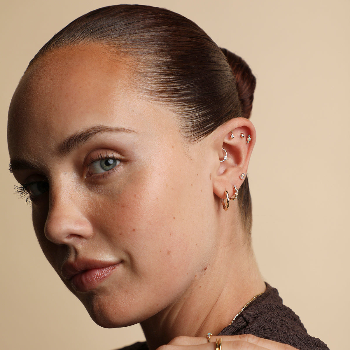 Molten Hoops in Solid Gold