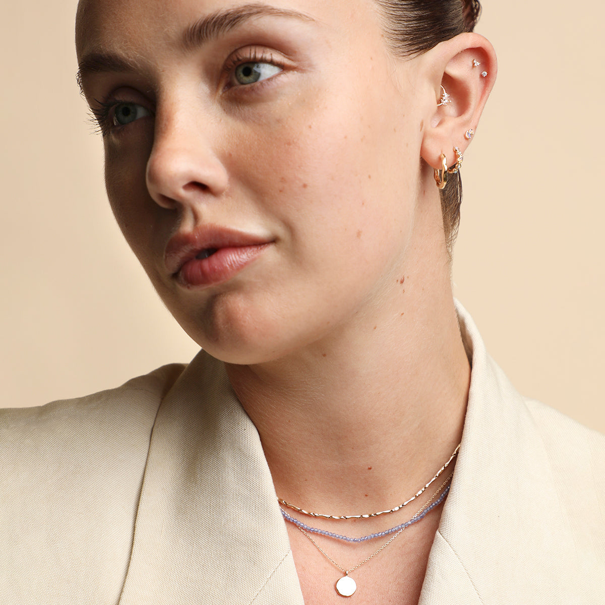 Molten Hoops in Solid Gold