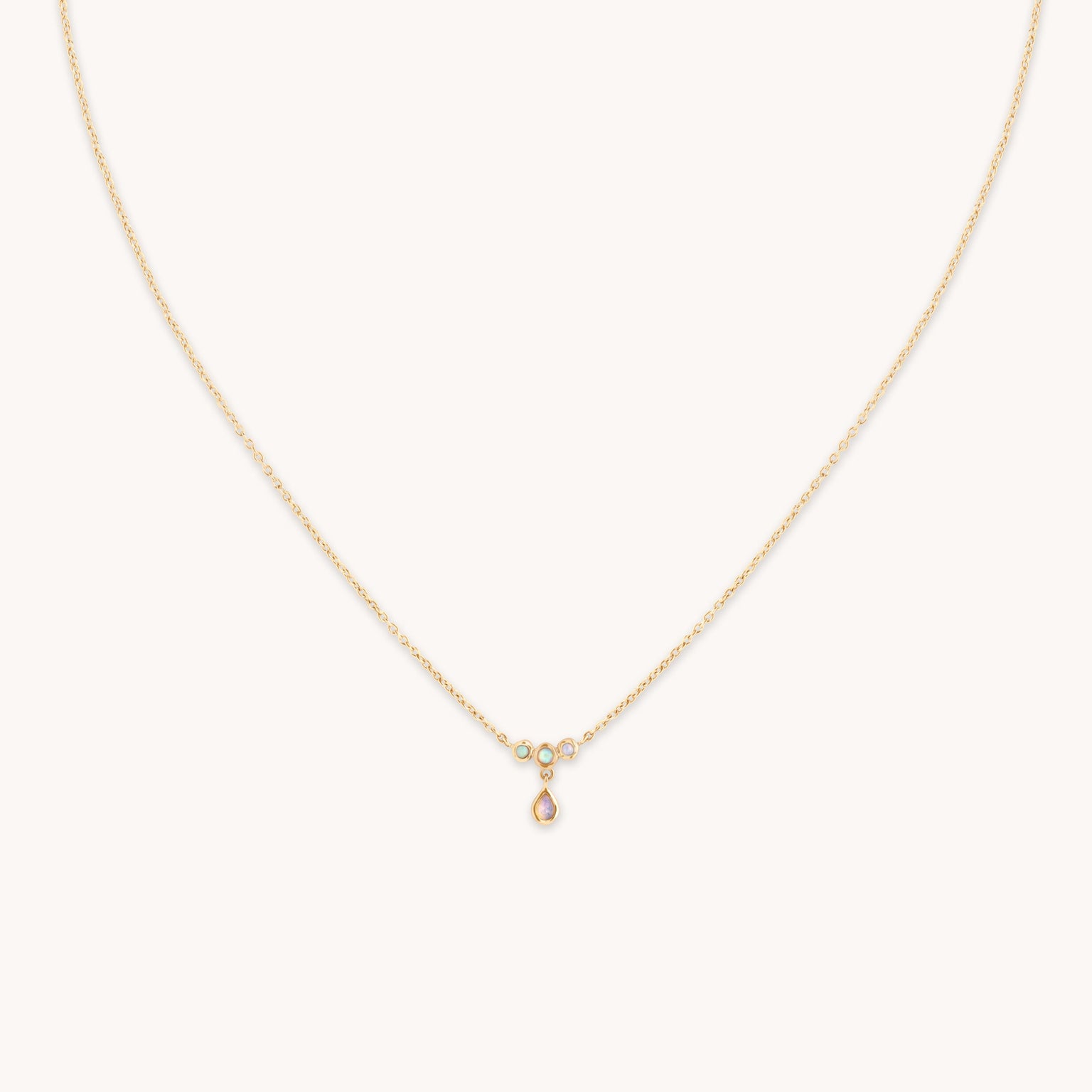 Opal Cluster Pendant in Solid Gold