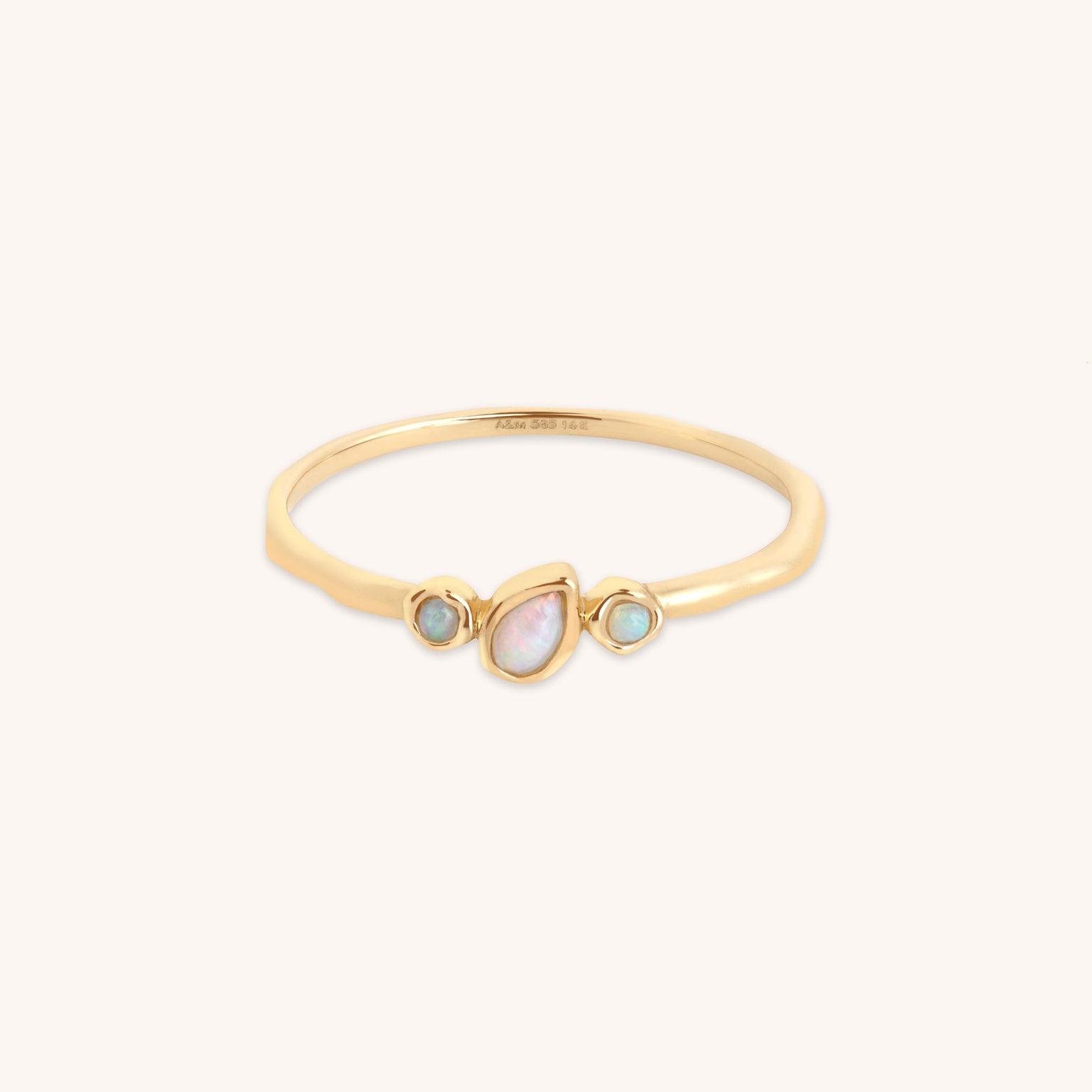 Molten Opal Cluster Ring in Solid Gold