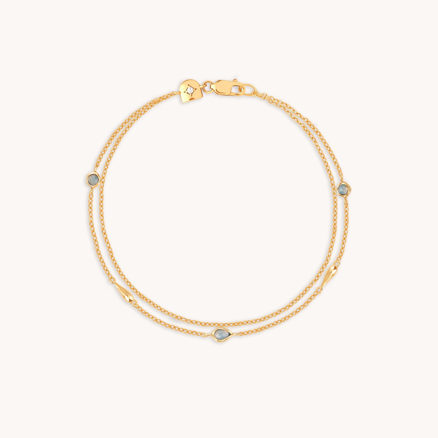 Opal Charm Double Bracelet in Gold-Astrid & Miyu