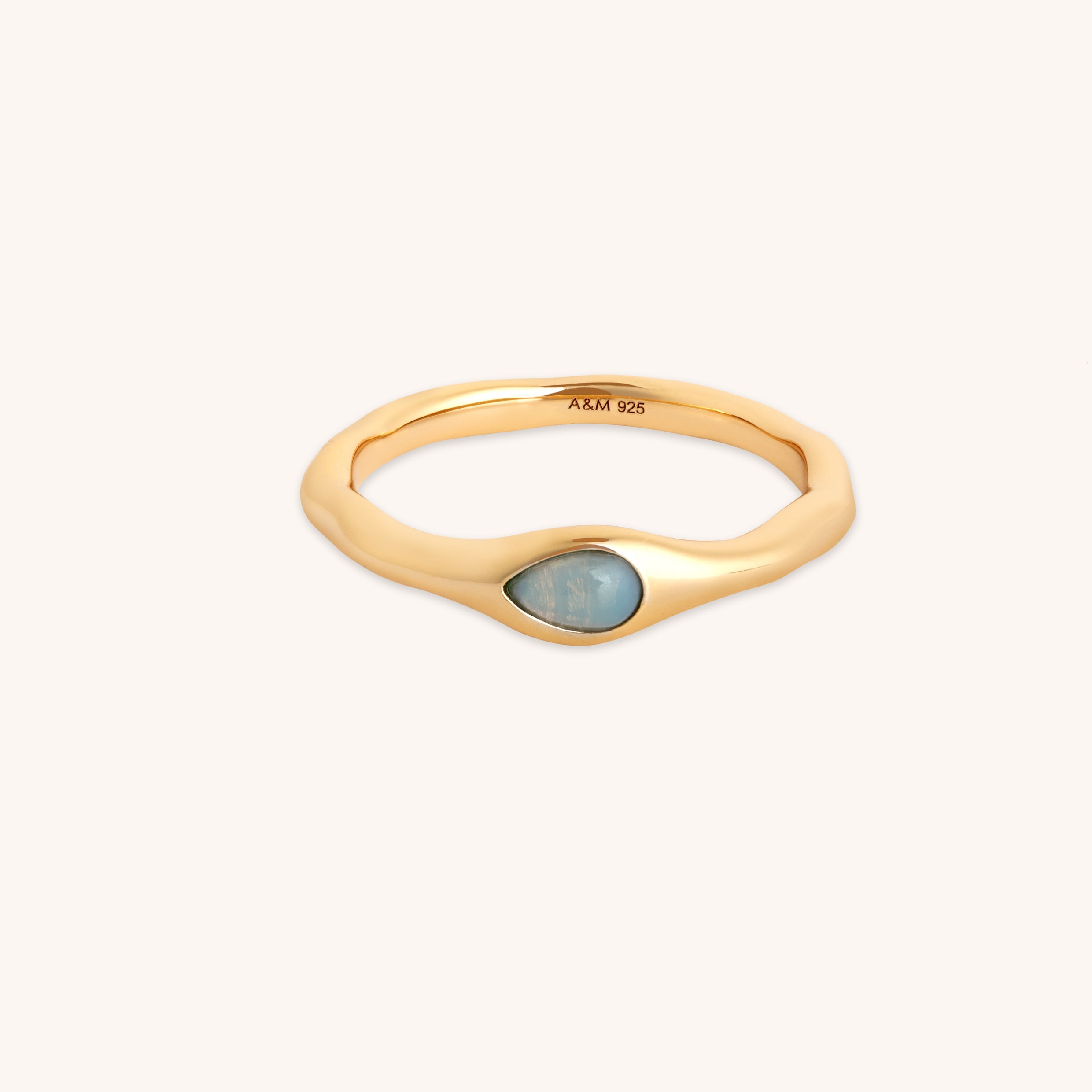 Opal Pear Ring in Gold-Astrid & Miyu