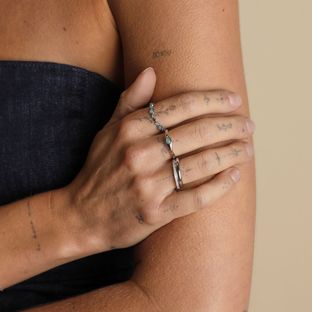 Opal Cocktail Ring in Silver