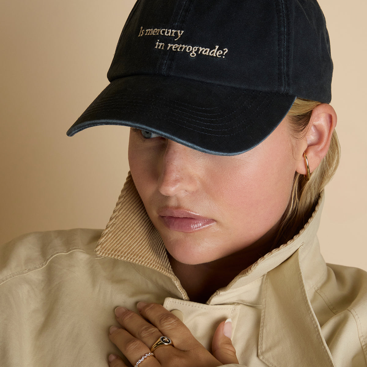 Mercury in Retrograde Cap in Dark Blue-Astrid & Miyu