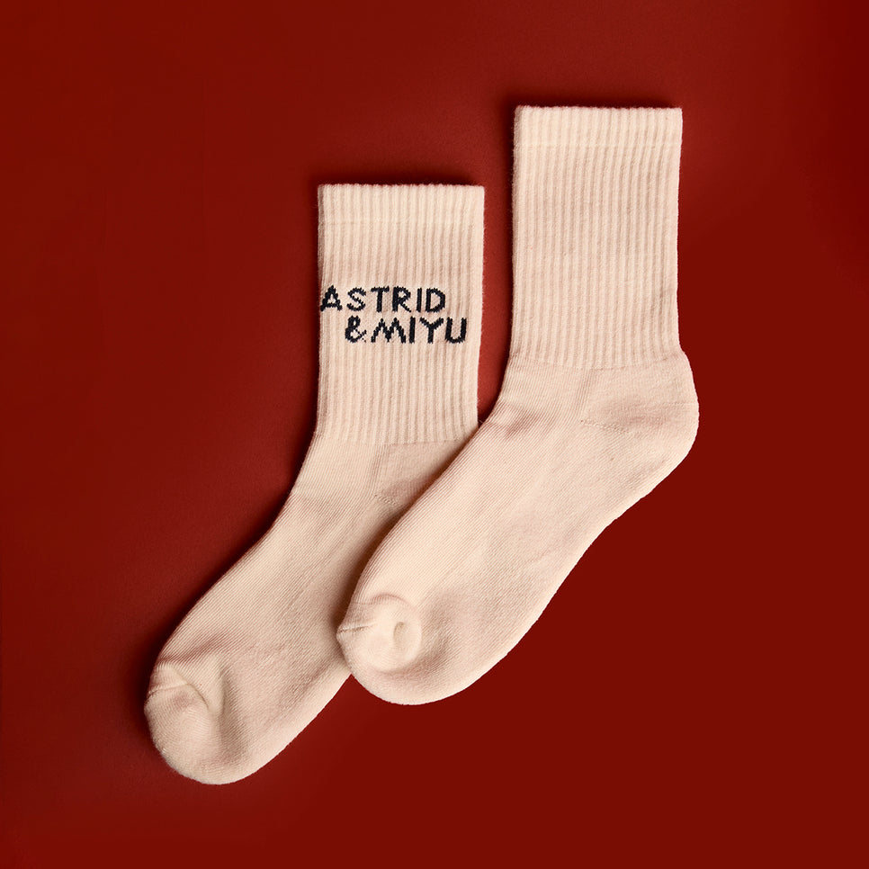Festive Socks in Pearl Blush-Astrid & Miyu