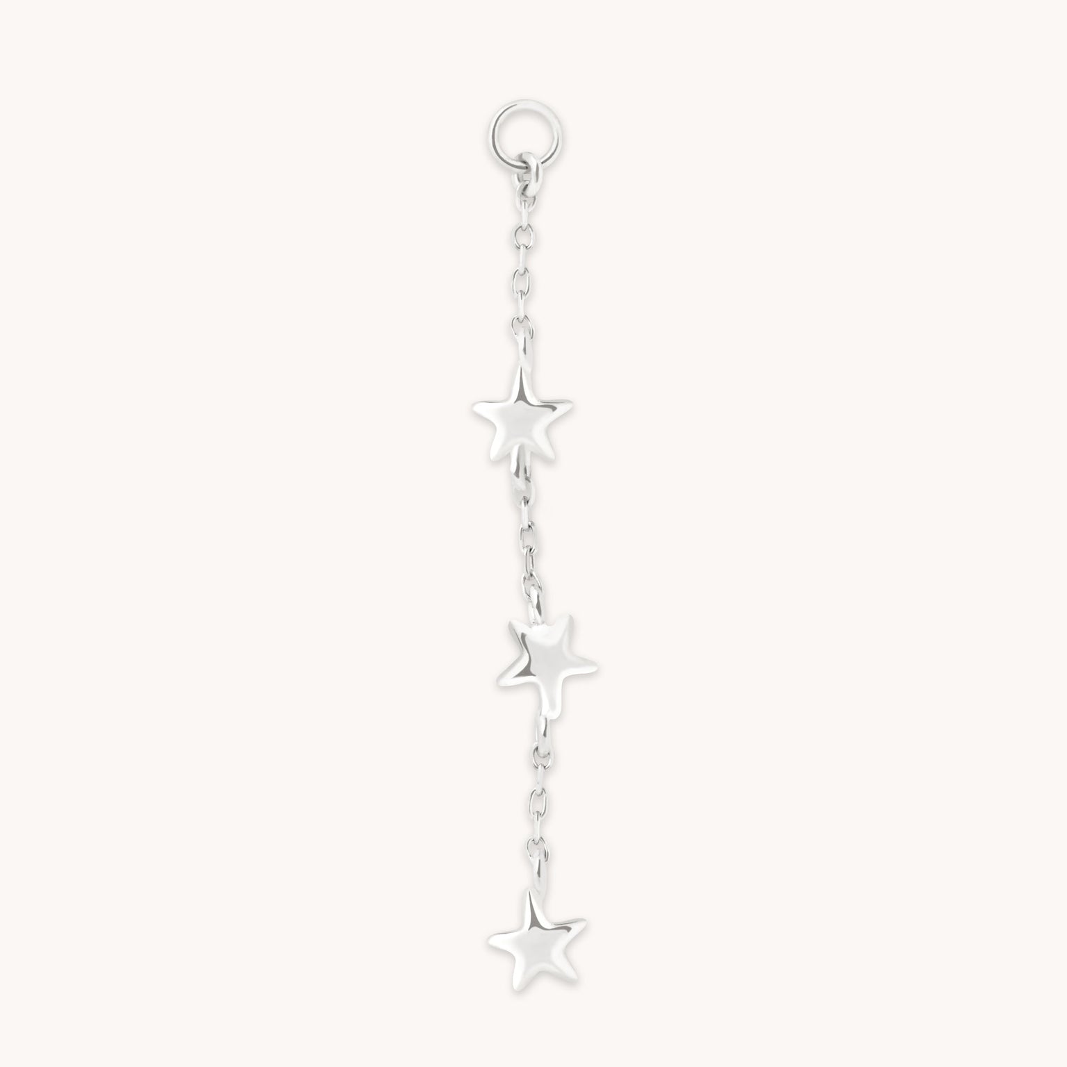 Multi Star Piercing Chain in Solid White Gold-Astrid & Miyu