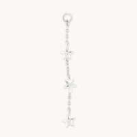 Multi Star Piercing Chain in Solid White Gold-Astrid & Miyu