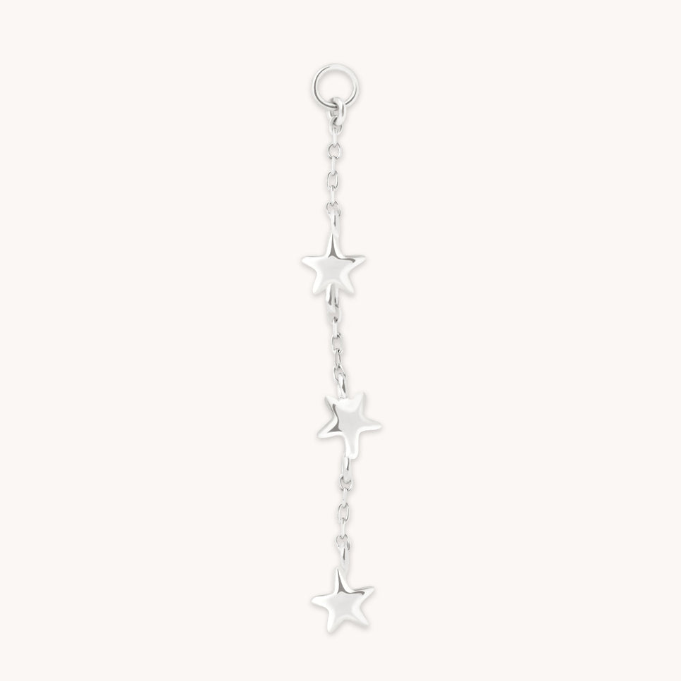 Multi Star Piercing Chain in Solid White Gold-Astrid & Miyu