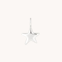 Star Charm 9k White Gold