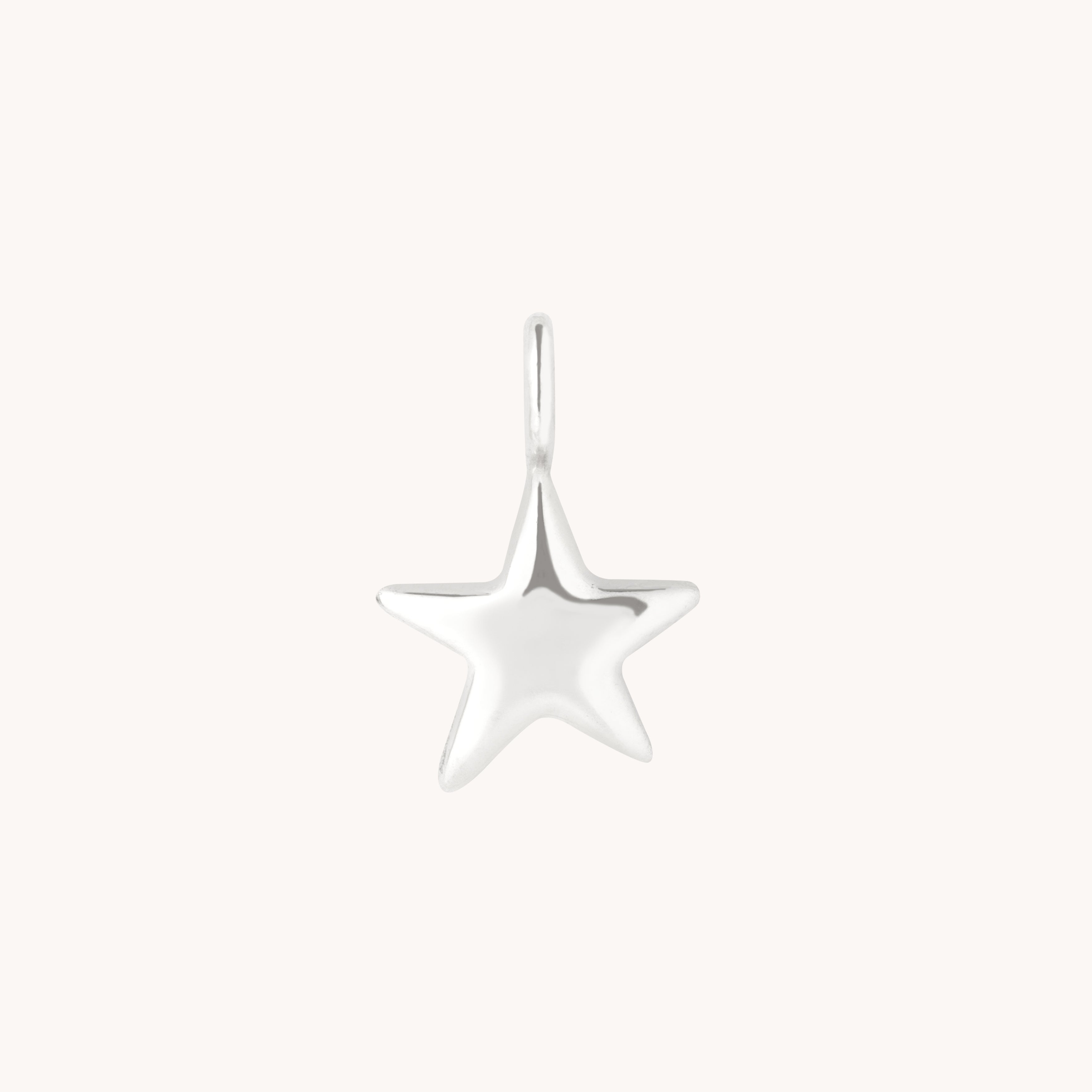 Star Charm 9k White Gold