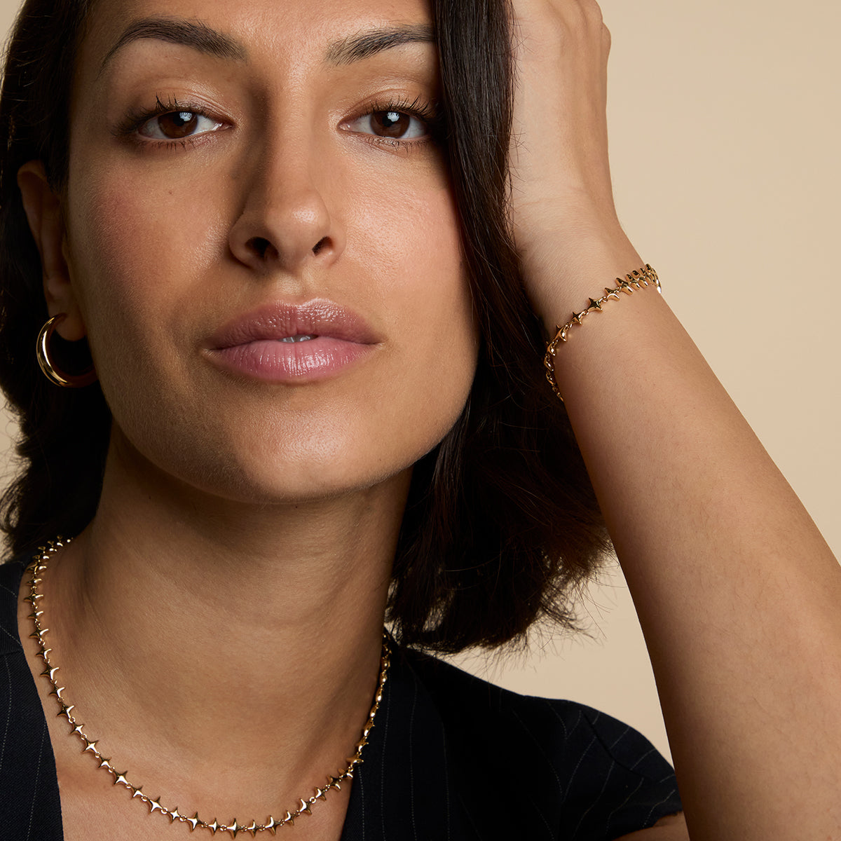 Cosmic Star Chain Bracelet in Gold