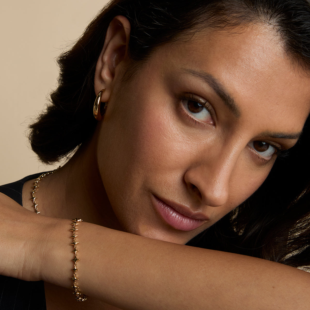 Cosmic Star Chain Bracelet in Gold