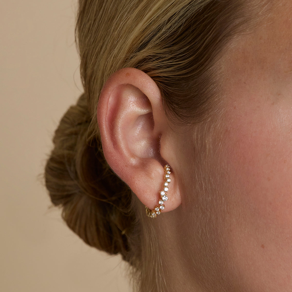 Orbit Crystal Studs in Gold