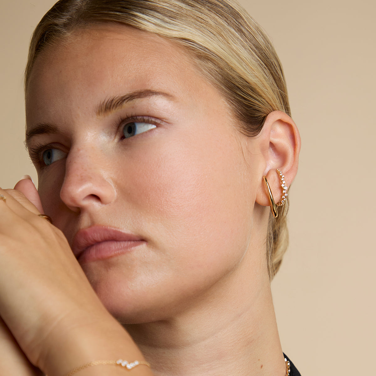 Orbit Dome Studs in Gold-Astrid & Miyu