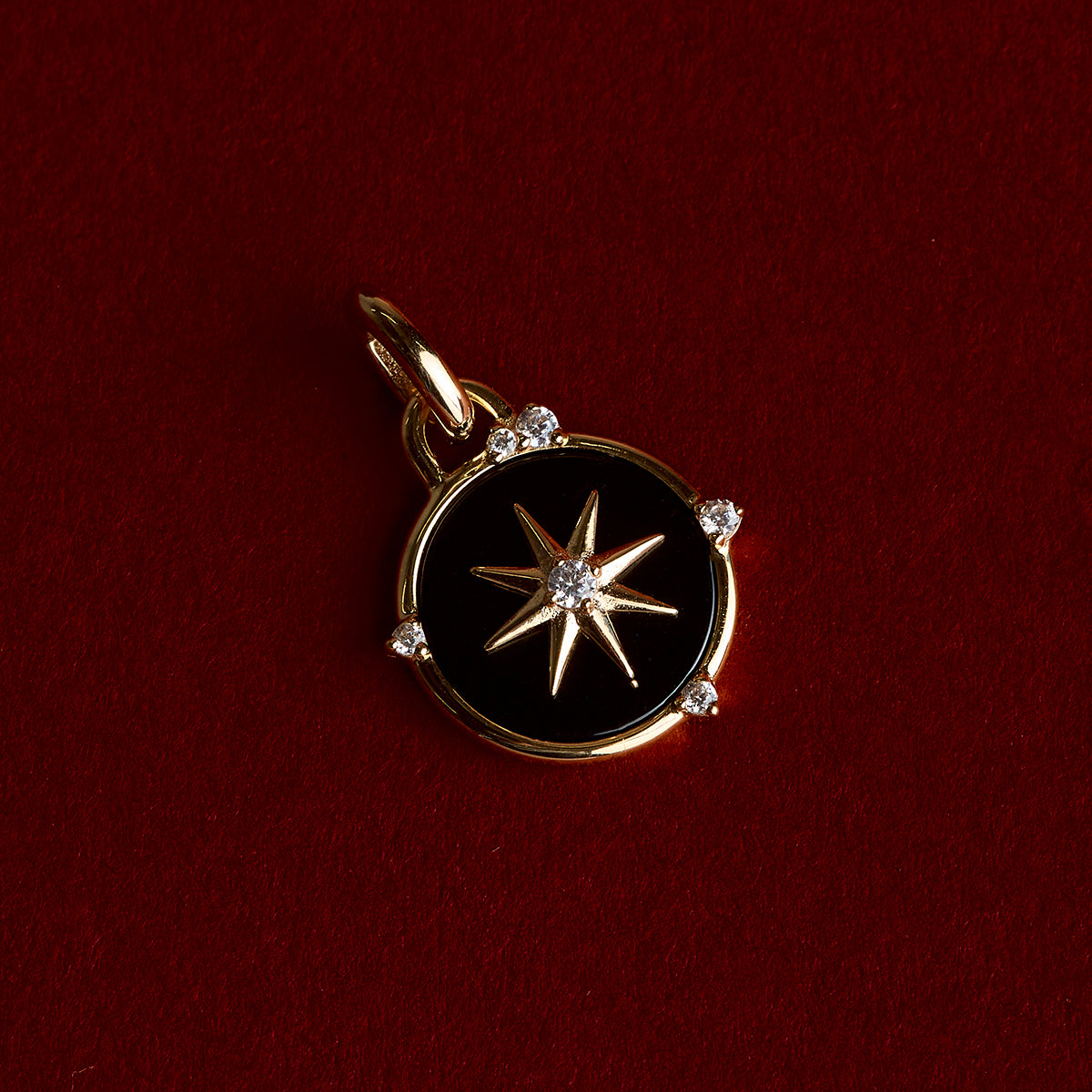 Black Star Clip Charm in Gold