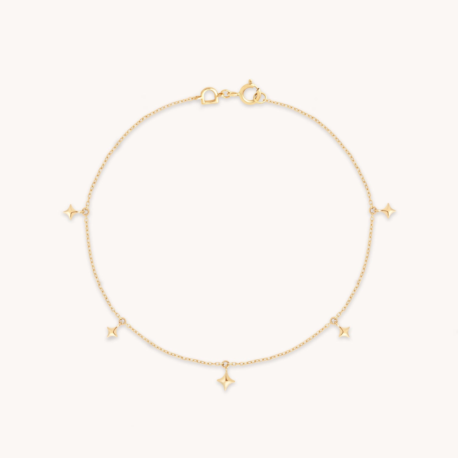 Cosmic Star Charm Bracelet in Solid Gold-Astrid & Miyu