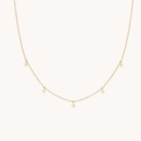 Cosmic Star Charm Necklace in Solid Gold-Astrid & Miyu