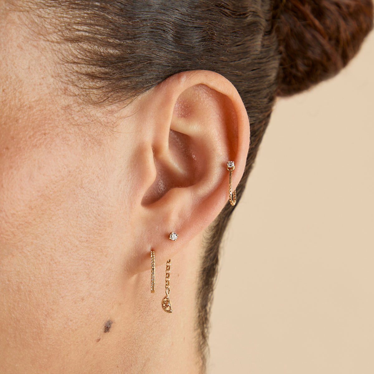 Orange Slice Charm 9k Gold