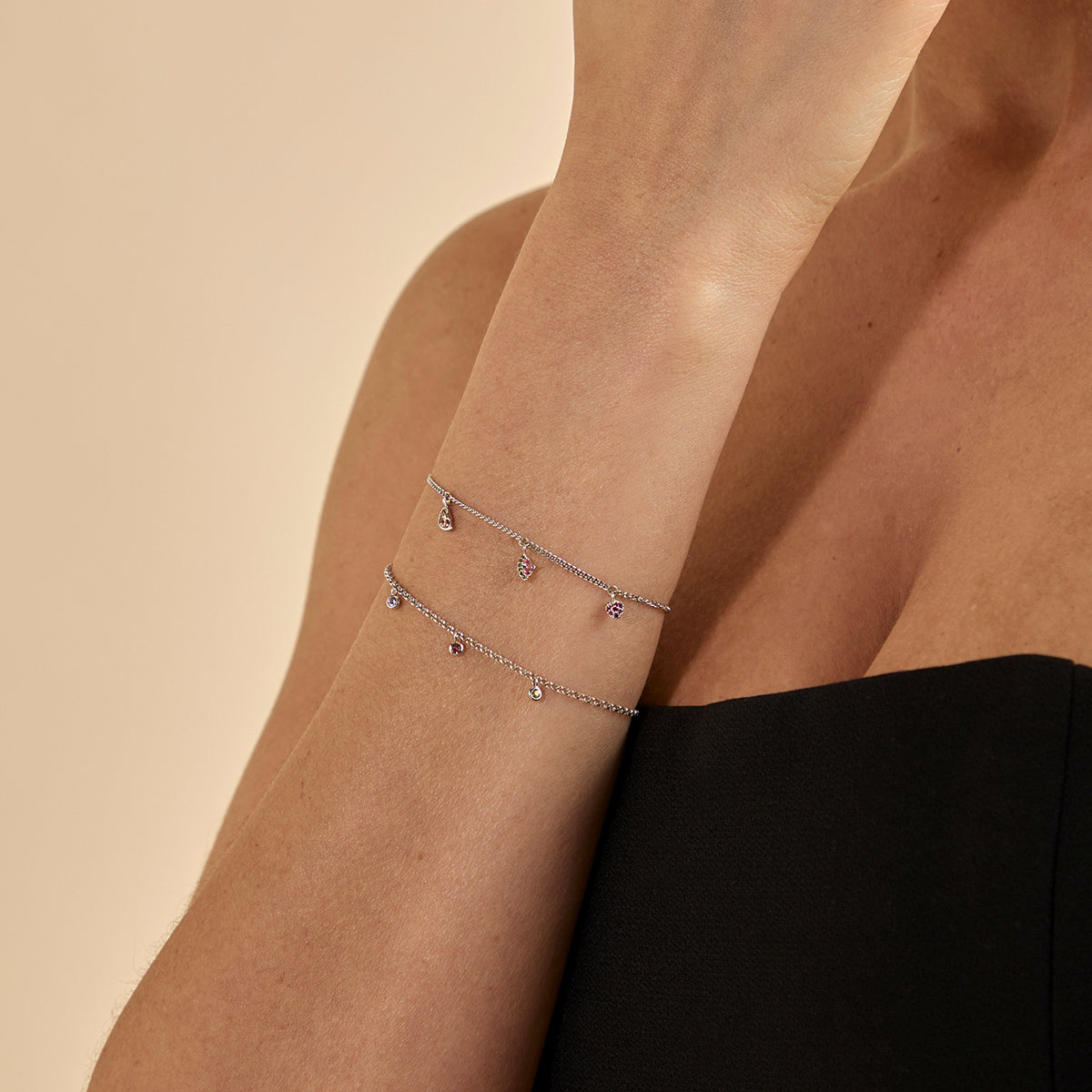 Orange Slice Charm 9k White Gold