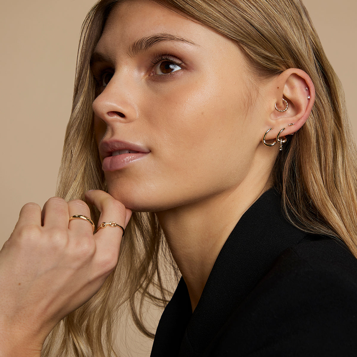 Rope Daith Ring in Solid Gold-Astrid & Miyu