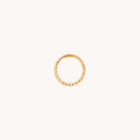 Twisted Rope Seamless Hoop in Solid Gold-Astrid & Miyu