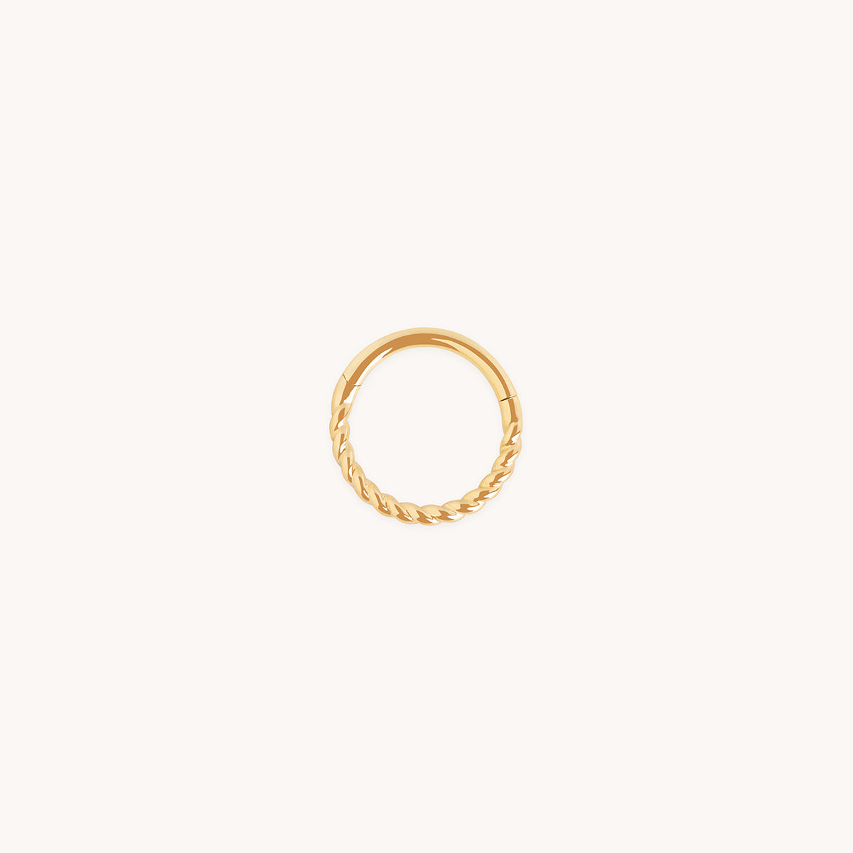 Twisted Rope Seamless Hoop in Solid Gold-Astrid & Miyu