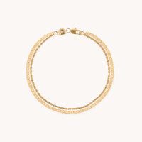 Illusion Double Chain Bracelet in Gold