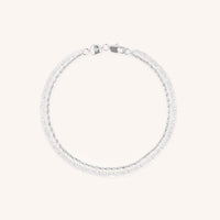 Illusion Double Chain Bracelet in Silver