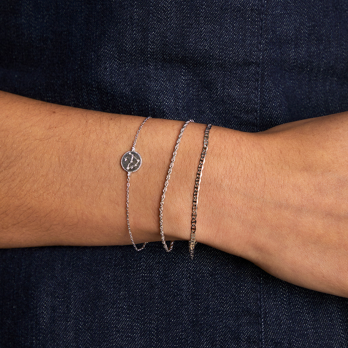 Illusion Double Chain Bracelet in Silver