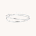 Crossover Illusion Bangle in Silver