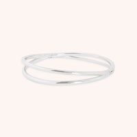 Crossover Illusion Bangle in Silver