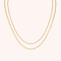 Illusion Double Chain Necklace in Gold