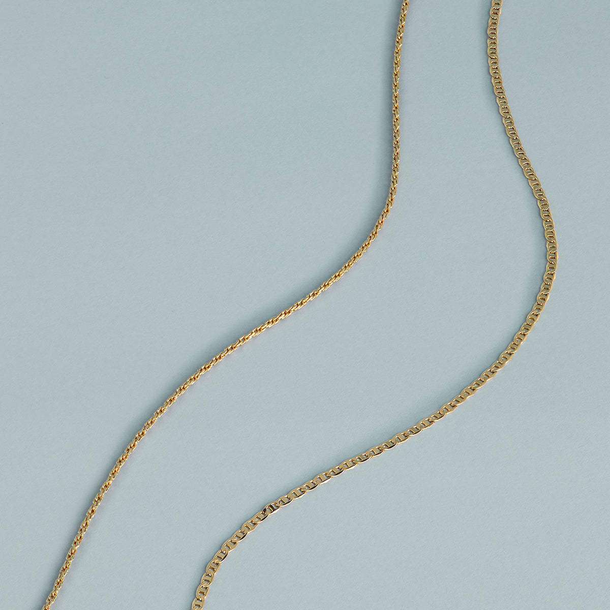 Illusion Double Chain Necklace in Gold
