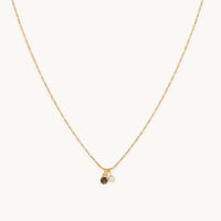 Diamond & Quartz Pendant Necklace in Solid Gold