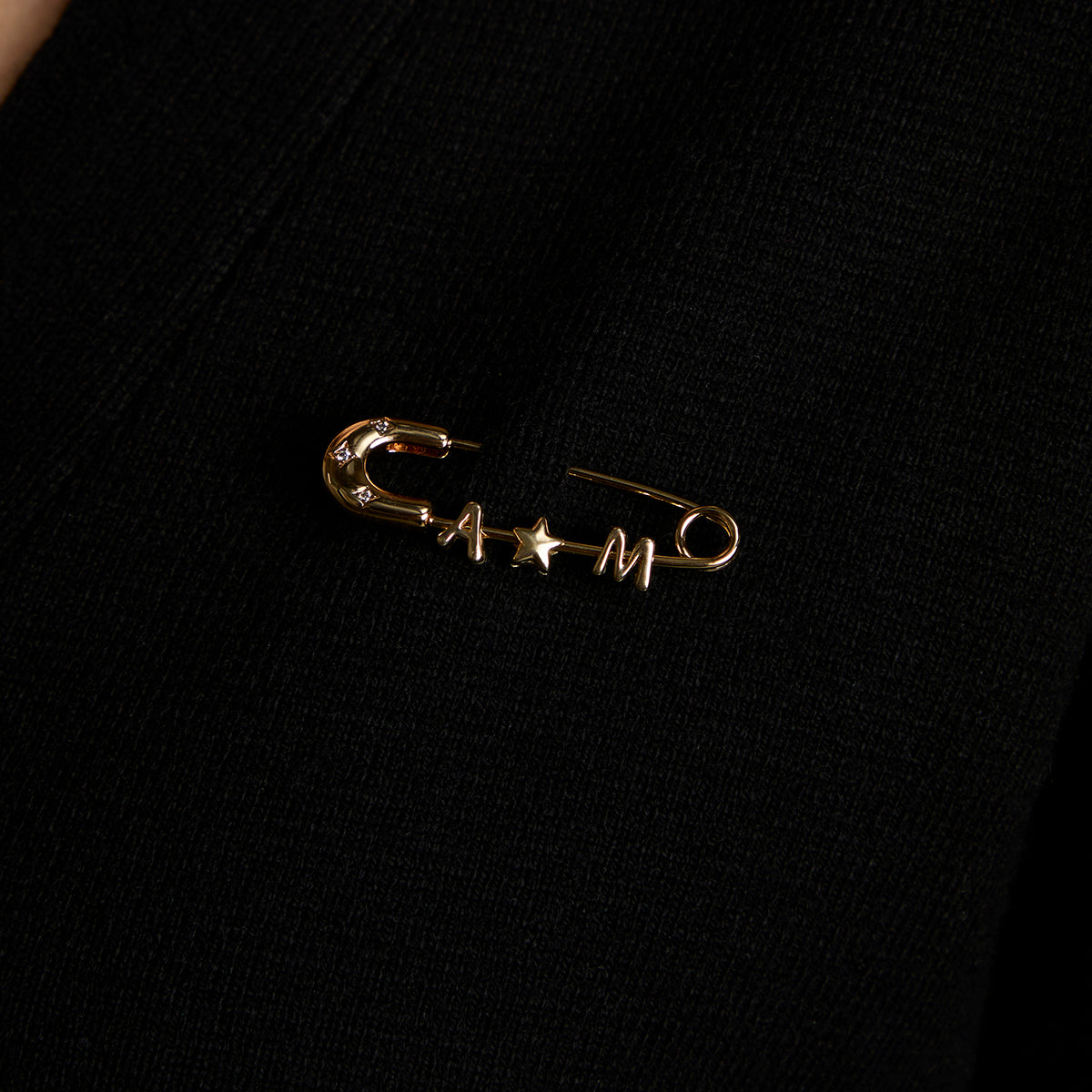 Charm Pin Brooch in Gold-Astrid & Miyu