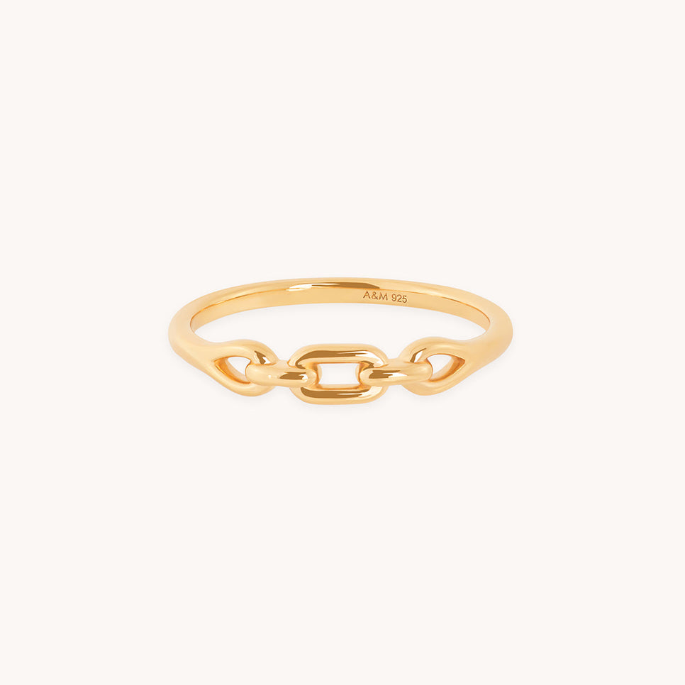 Hardware Link Ring in Gold-Astrid & Miyu