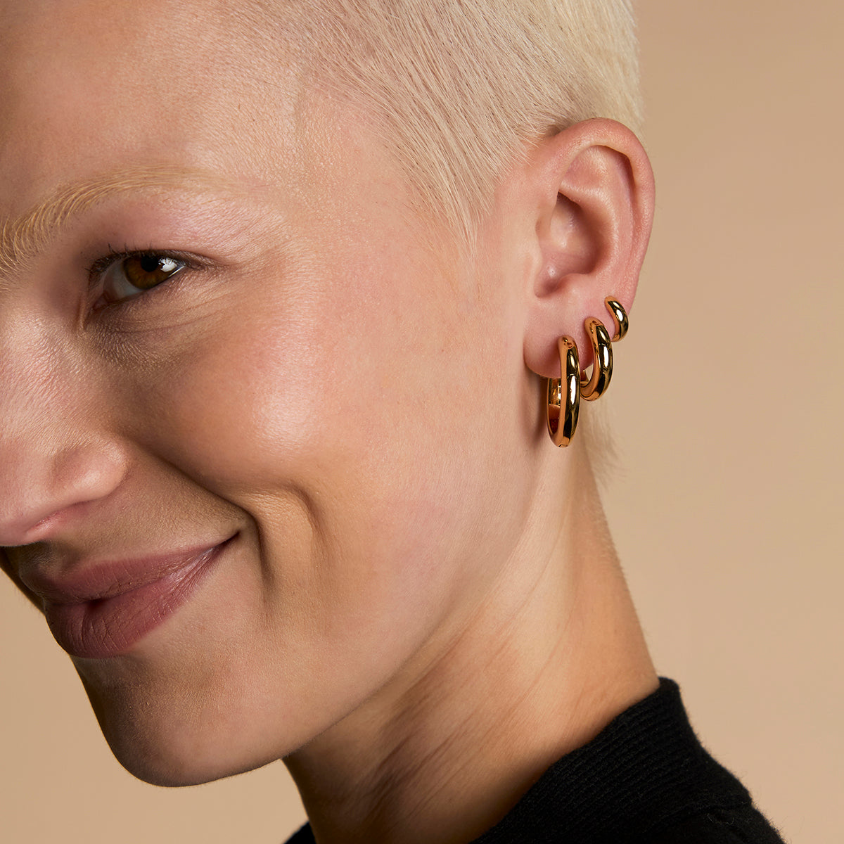 Bold Hoops Stacking Set in Gold