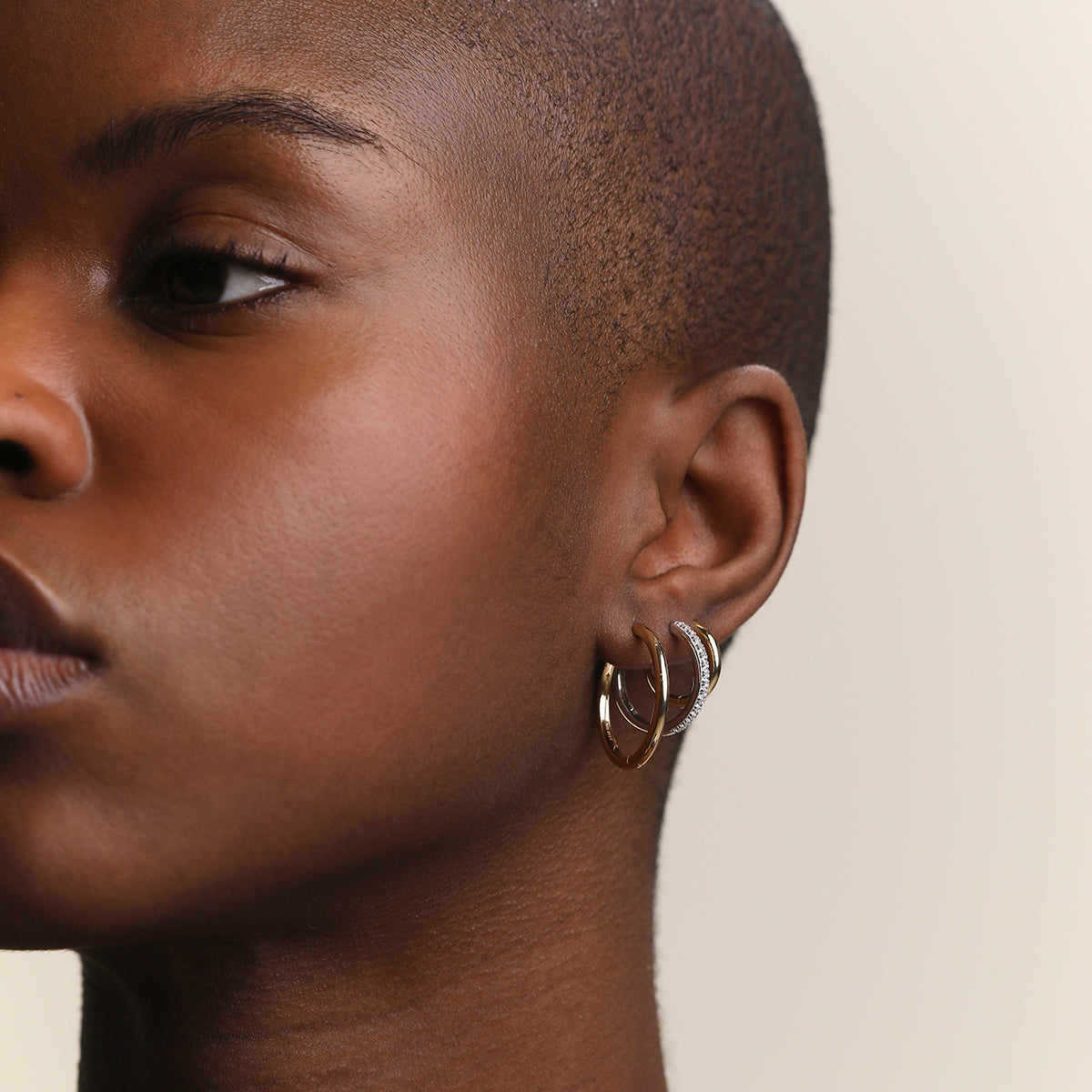 Essential Hoops Stacking Set in Mixed Metal