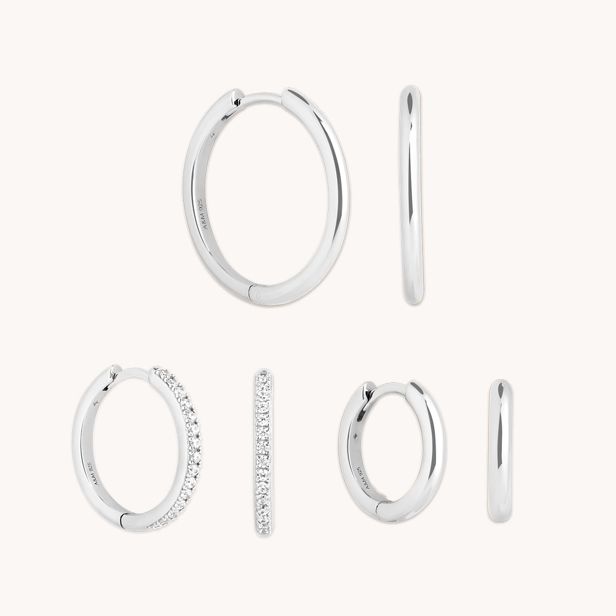 Essential Hoops Stacking Set in Silver