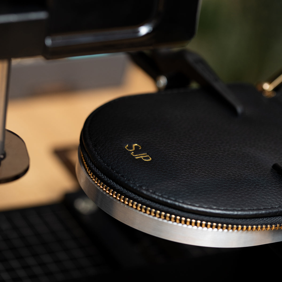 Leather Travel Jewelry Box in Black