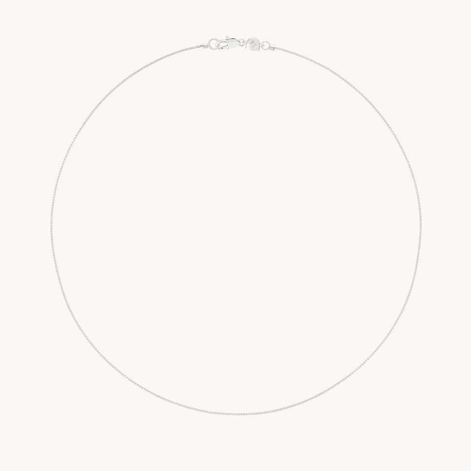 Essential Box Chain Necklace in Silver