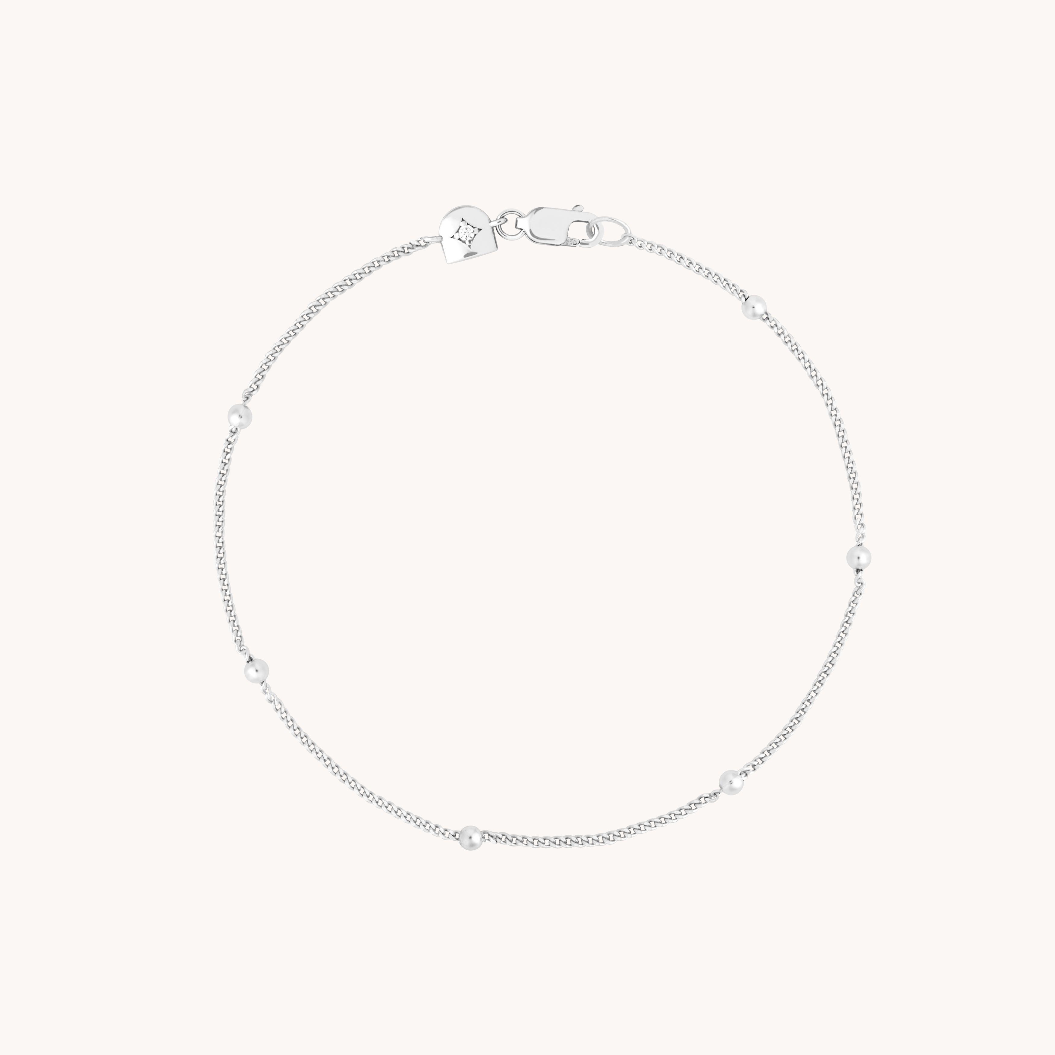 Essential Beaded Chain Bracelet in Silver