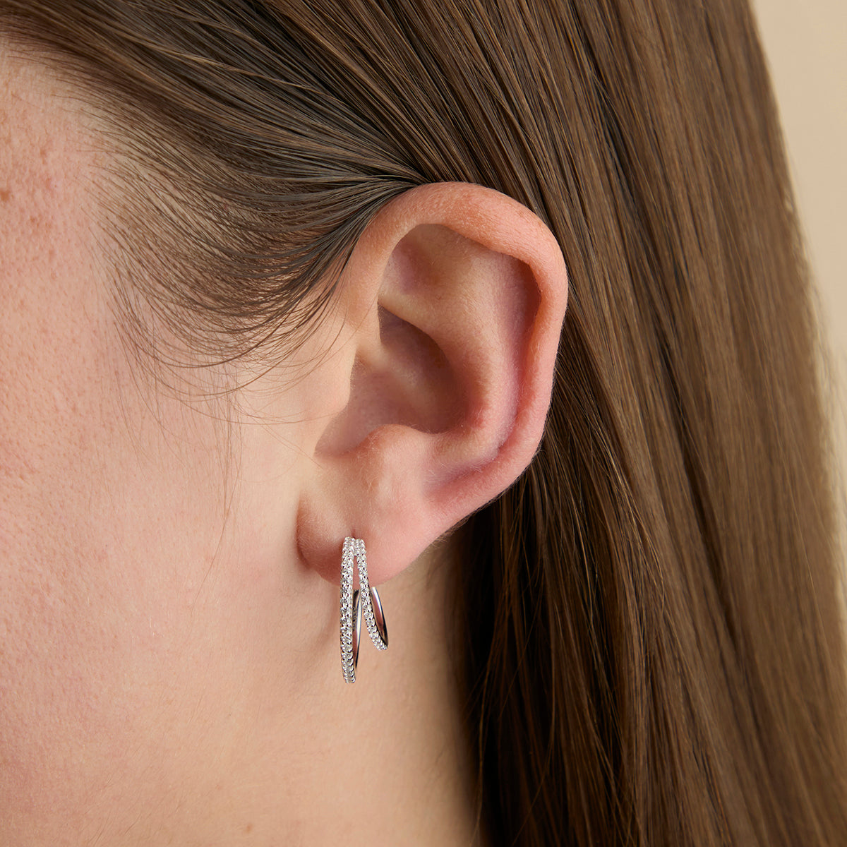 Illusion Crystal Hoops in Silver-Astrid & Miyu