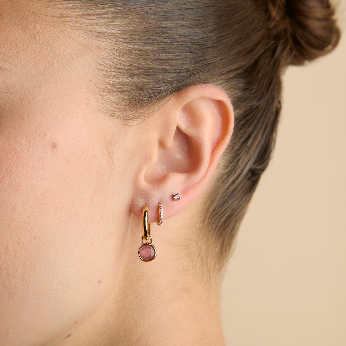 Tourmaline October Clip Charm in Gold